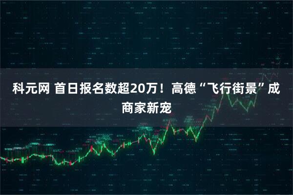 科元网 首日报名数超20万！高德“飞行街景”成商家新宠